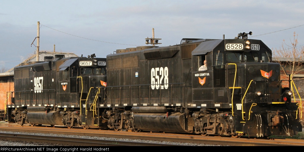 Nash County units 6528 and 9657 set off cars